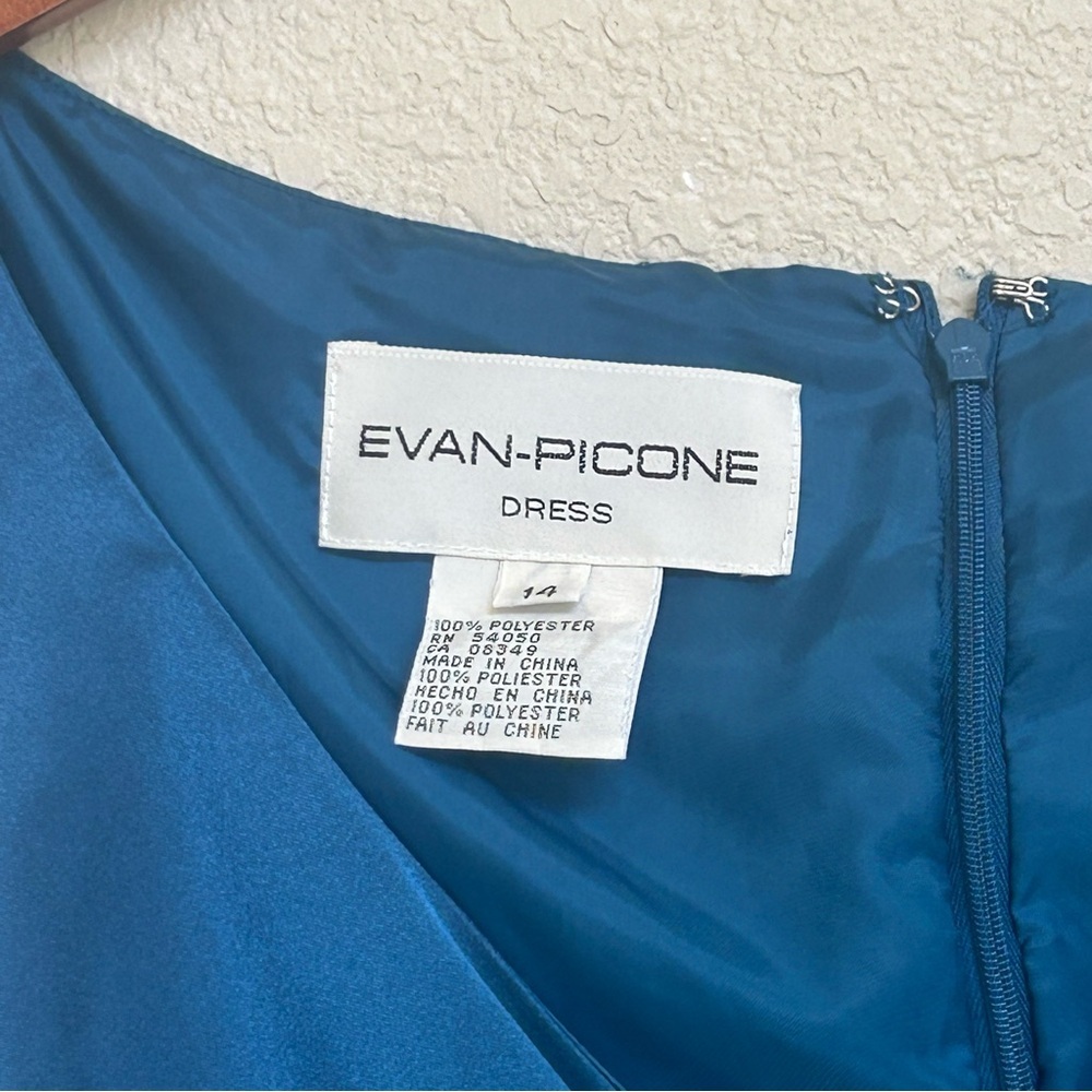 Evan Picone Teal Midi Dress - Picture 3 of 6